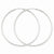 14k White Gold 1.5mm Polished Endless Hoop Earrings