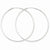 14k White Gold 1.5mm Polished Endless Hoop Earrings