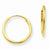 14k Yellow Gold 1.25mm Endless Hoop Earring, Jewelry Earrings