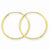 14k Yellow Gold 1.25mm Diamond-cut Endless Hoop Earring, Jewelry Earrings