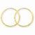 14k Yellow Gold 1.25mm Diamond-cut Endless Hoop Earring, Jewelry Earrings