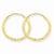 10k Yellow Gold 1.25 x 16 mm Diamond-cut Endless Hoop Earring, Jewelry Earrings