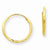 14k Yellow Gold 1.25mm Diamond-cut Endless Hoop Earring, Jewelry Earrings