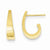 14k Yellow Gold Small Polished J Hoop Earrings