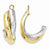 14k Two-tone Polished Double J-Hoop Earring Jackets