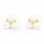 14k Yellow Gold Freshwater Cultured Pearl Earrings