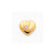 14k Yellow Gold CZ Heart Earrings