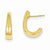 14k Yellow Gold Polished J Hoop Post Earrings