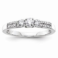 14k White Gold Diamond Engagement Ring