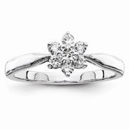 14k White Gold Diamond Engagement Ring