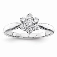14k White Gold Diamond Engagement Ring