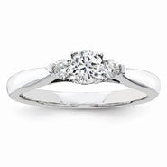 14k White Gold Diamond Engagement Ring
