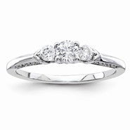 14k White Gold Diamond Engagement Ring