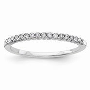 14k White Gold Diamond Wedding Band