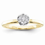 14k Yellow Gold Diamond Engagement Ring