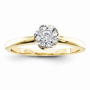 14k Yellow Gold Diamond Engagement Ring