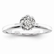 14k White Gold Diamond Engagement Ring