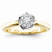 14k Yellow Gold Diamond Engagement Ring