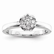 14k White Gold Diamond Engagement Ring