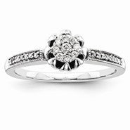 14k White Gold Diamond Engagement Ring