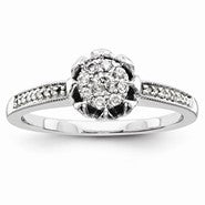 14k White Gold Diamond Engagement Ring