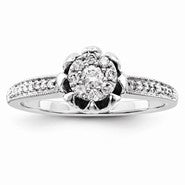 14k White Gold Diamond Engagement Ring