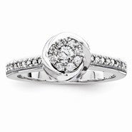 14k White Gold Diamond Engagement Ring