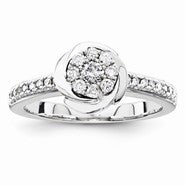 14k White Gold Diamond Engagement Ring