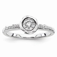 14k White Gold Diamond Engagement Ring