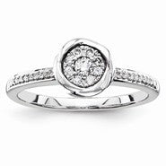 14k White Gold Diamond Engagement Ring