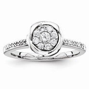 14k White Gold Diamond Engagement Ring