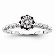 14k White Gold Diamond Engagement Ring
