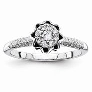 14k White Gold Diamond Engagement Ring