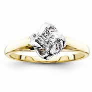 14k Yellow Gold Diamond Engagement Ring