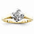 14k Yellow Gold Diamond Engagement Ring