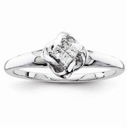 14k White Gold Diamond Engagement Ring