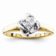 14k Yellow Gold Diamond Engagement Ring