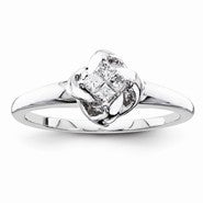 14k White Gold Diamond Engagement Ring