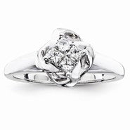 14k White Gold Diamond Engagement Ring
