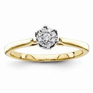 14k Yellow Gold Diamond Engagement Ring