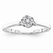 14k White Gold Diamond Engagement Ring