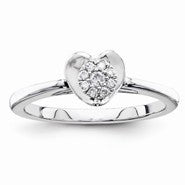 14k White Gold Diamond Engagement Ring