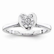 14k White Gold Diamond Engagement Ring
