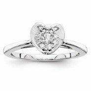 14k White Gold Diamond Engagement Ring
