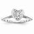 14k White Gold Diamond Engagement Ring
