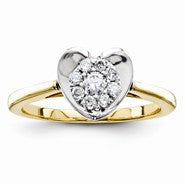 14k Yellow Gold Diamond Engagement Ring