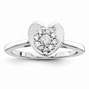 14k White Gold Diamond Engagement Ring