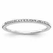 14k White Gold Diamond Wedding Band