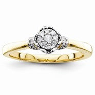 14k Yellow Gold Diamond Engagement Ring