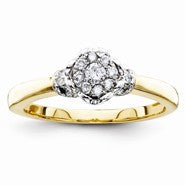 14k Yellow Gold Diamond Engagement Ring